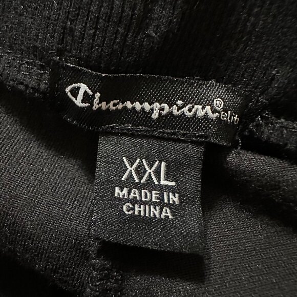 Champion joggers sz‎ 2XL XXL black crushed velvet drawstring sweatpants velour - Picture 2 of 4